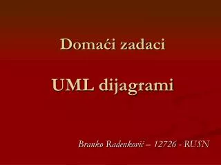 doma i zada ci uml dijagrami