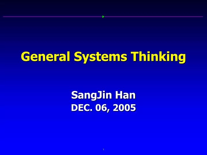 general systems thinking