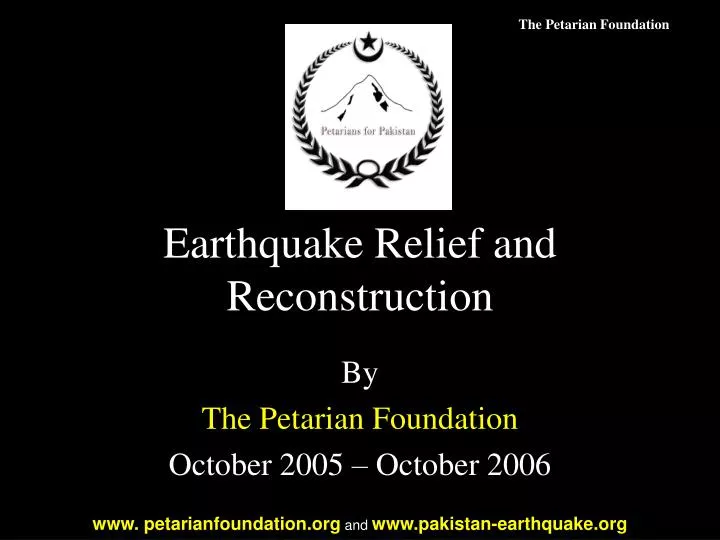 earthquake relief and reconstruction