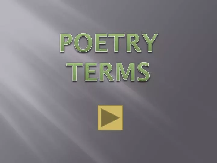 poetry terms