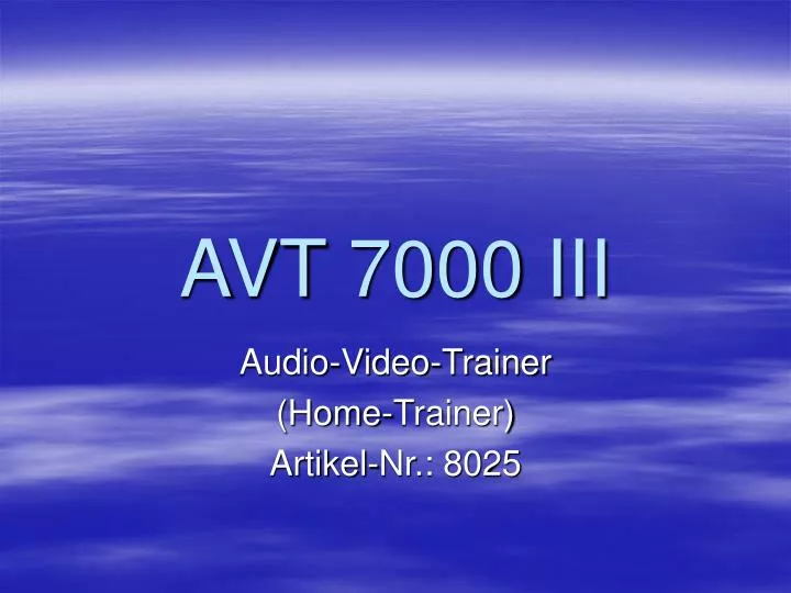 avt 7000 iii