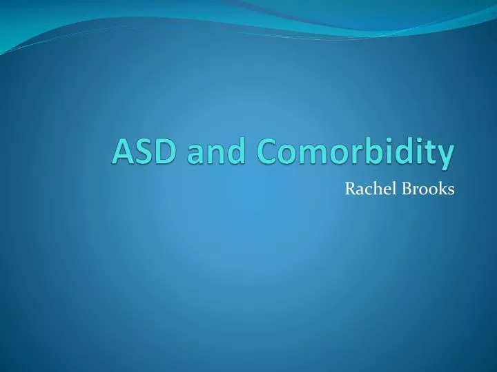 asd and comorbidity