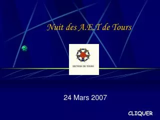 nuit des a e t de tours