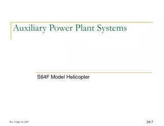Auxiliary Power Plant Systems
