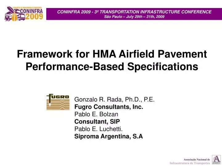 framework for hma airfield pavement performance based specifications
