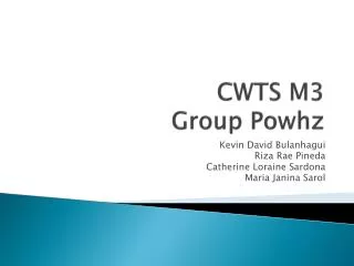 CWTS M3 Group Powhz