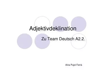 adjektivdeklination