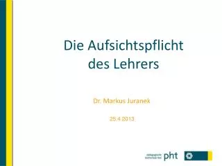die aufsichtspflicht des lehrers