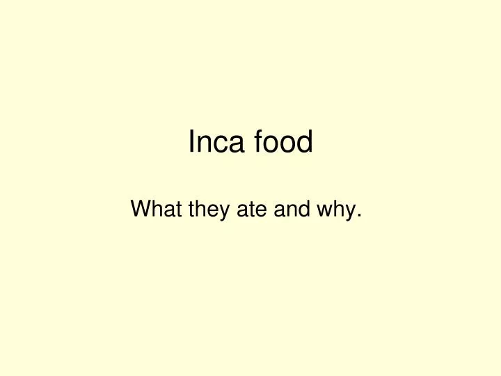 inca food