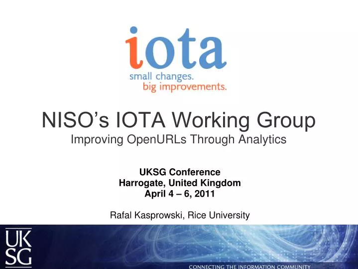 niso s iota working group improving openurls through analytics
