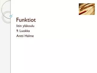 funktiot