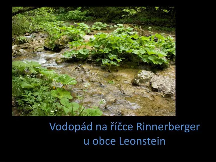 vodop d na ce rinnerberger u obce leonstein