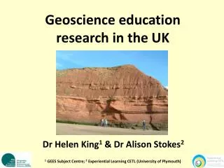 Geoscience education research in the UK