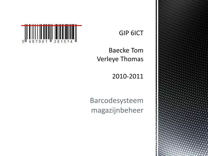 gip 6ict baecke tom verleye thomas 2010 2011