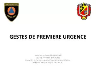 gestes de premiere urgence