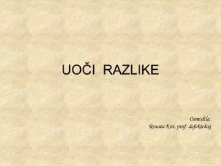 uo i razlike