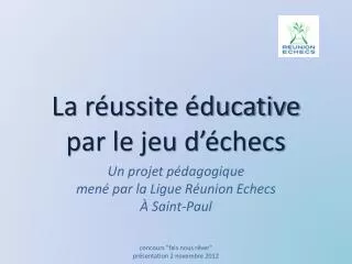 la r ussite ducative par le jeu d checs