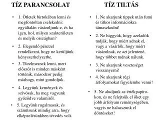 t z parancsolat