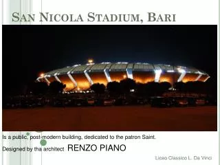 San Nicola Stadium , Bari