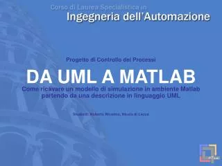 da uml a matlab