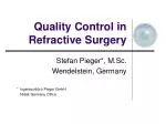 Quality Control in Refractive Surgery - slide 1