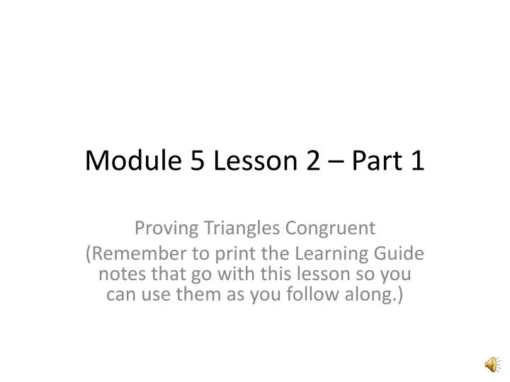 module 5 lesson 2 part 1