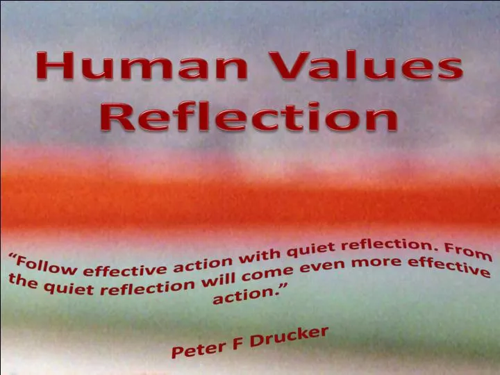 human values reflection