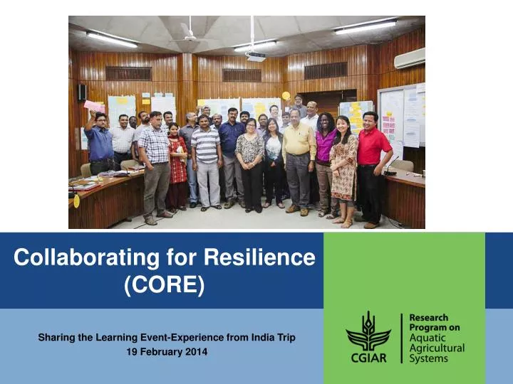 collaborating for resilience core