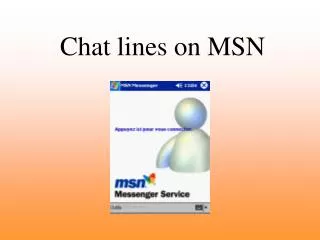 Chat lines on MSN