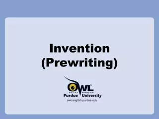 Invention (Prewriting)