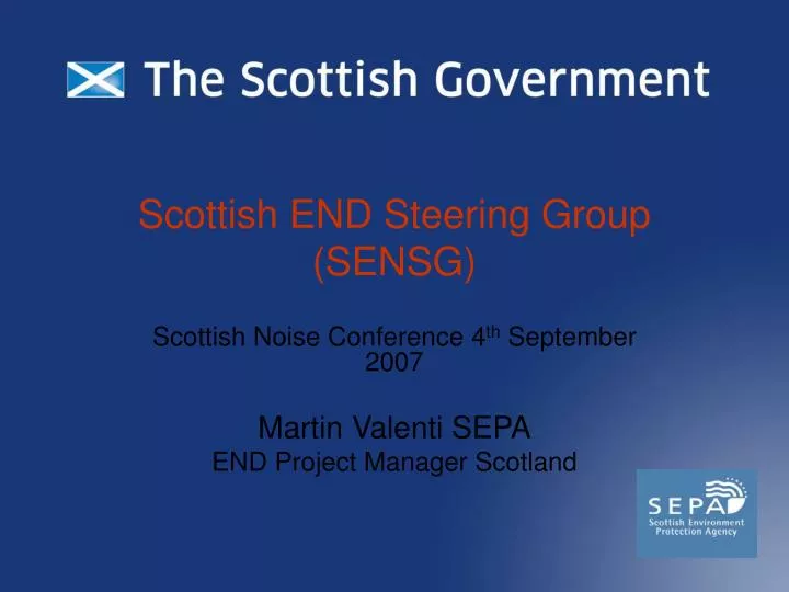 scottish end steering group sensg