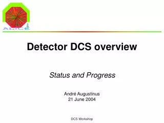 Detector DCS overview