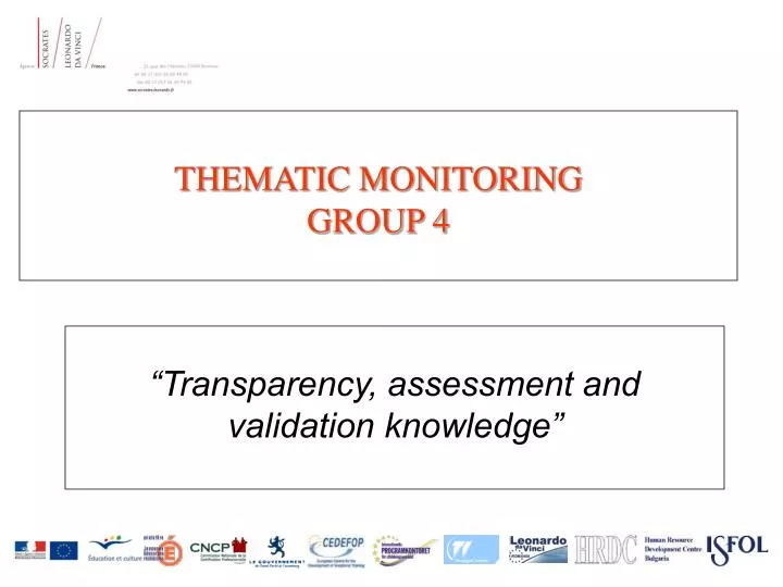 thematic monitoring group 4