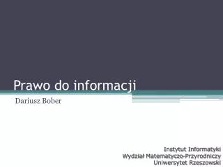 prawo do informacji