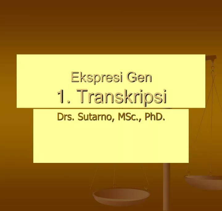 ekspresi gen 1 transkripsi