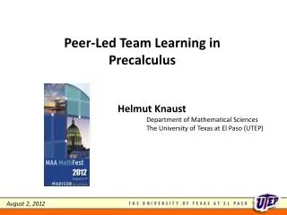 Peer-Led Team Learning in Precalculus