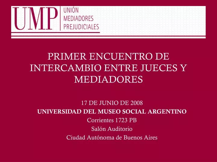 primer encuentro de intercambio entre jueces y mediadores