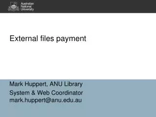 External files payment