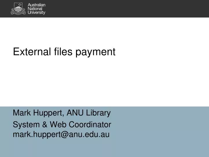 external files payment