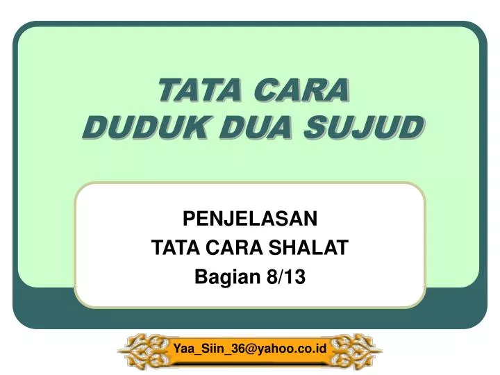 tata cara duduk dua sujud