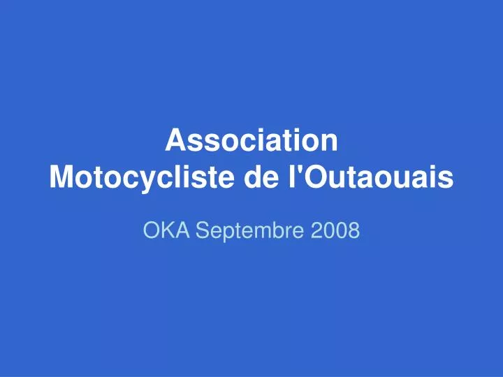 association motocycliste de l outaouais