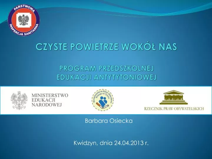 czyste powietrze wok nas program przedszkolnej edukacji antytytoniowej