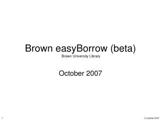 Brown easyBorrow (beta) Brown University Library