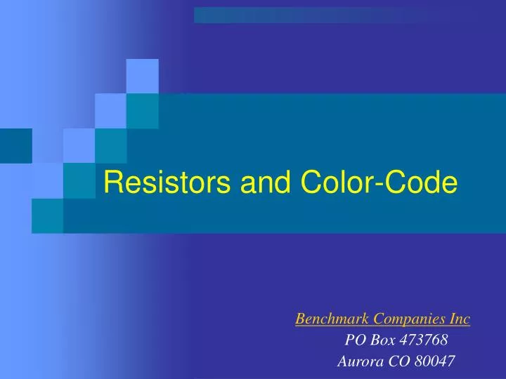 resistors and color code