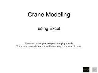 Crane Modeling
