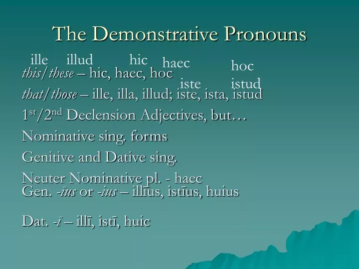 PPT - The Demonstrative Pronouns PowerPoint Presentation, free download ...