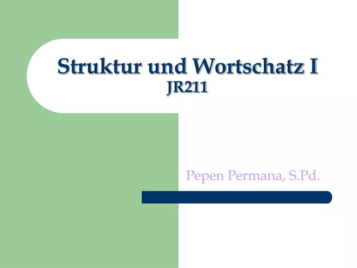 struktur und wortschatz i jr211