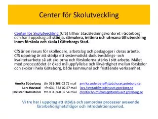 center f r skolutveckling