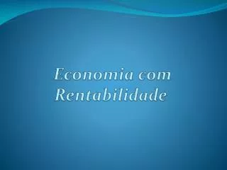 economia com rentabilidade