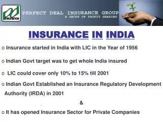 INSURANCE IN INDIA
